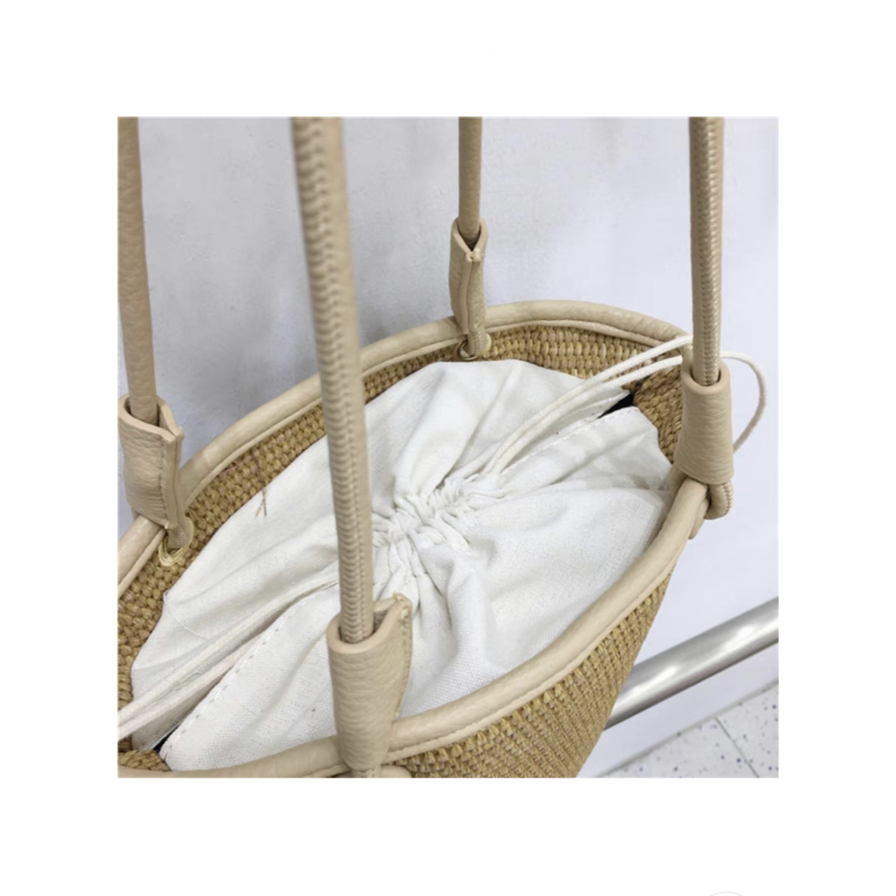 STRAW BAG MINI WHITE